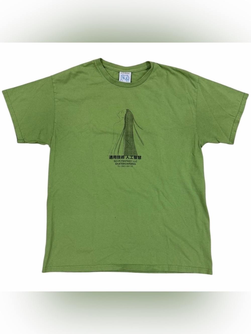 Sci-Fi Skate Lime Green Graphic Shirt